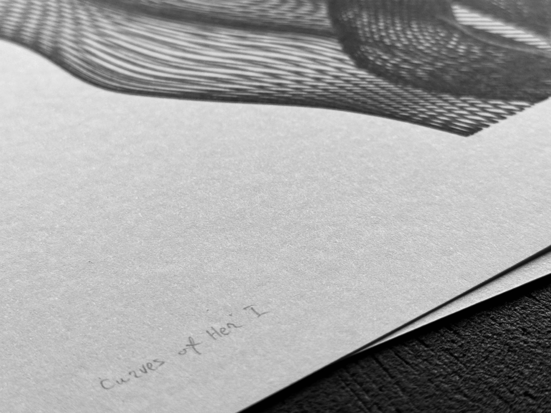 Curves of Her No. 1, signature detail