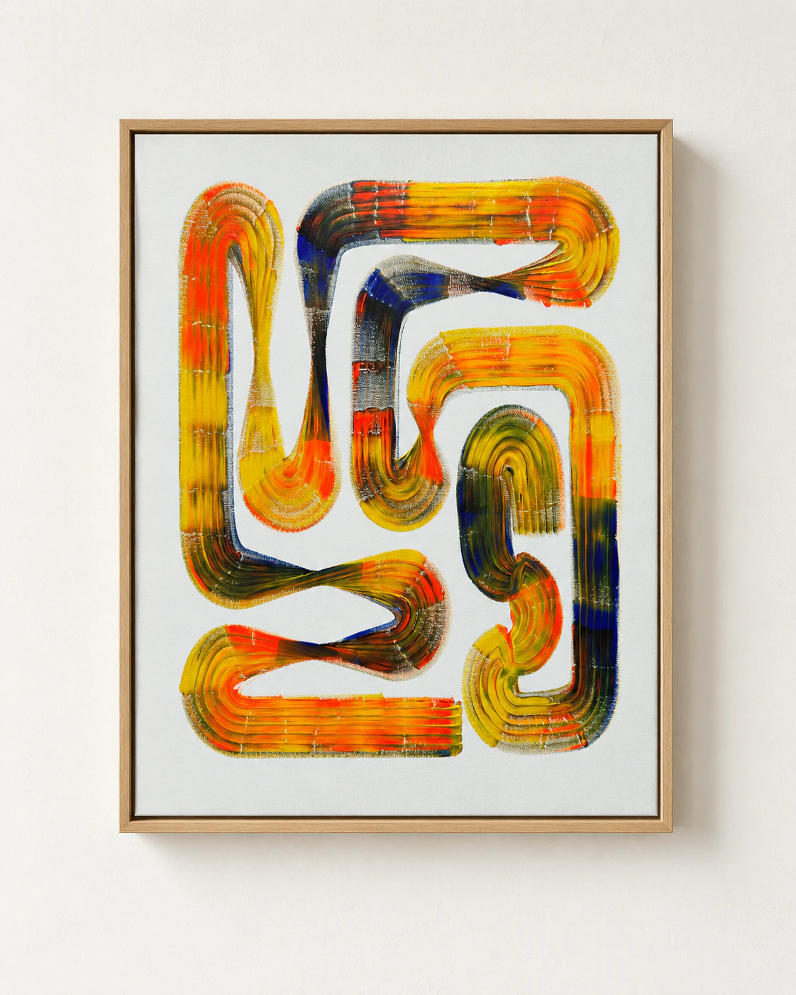 Lineage Blanc / 01, Acrylic on canvas, 50 x 70 cm, 2026