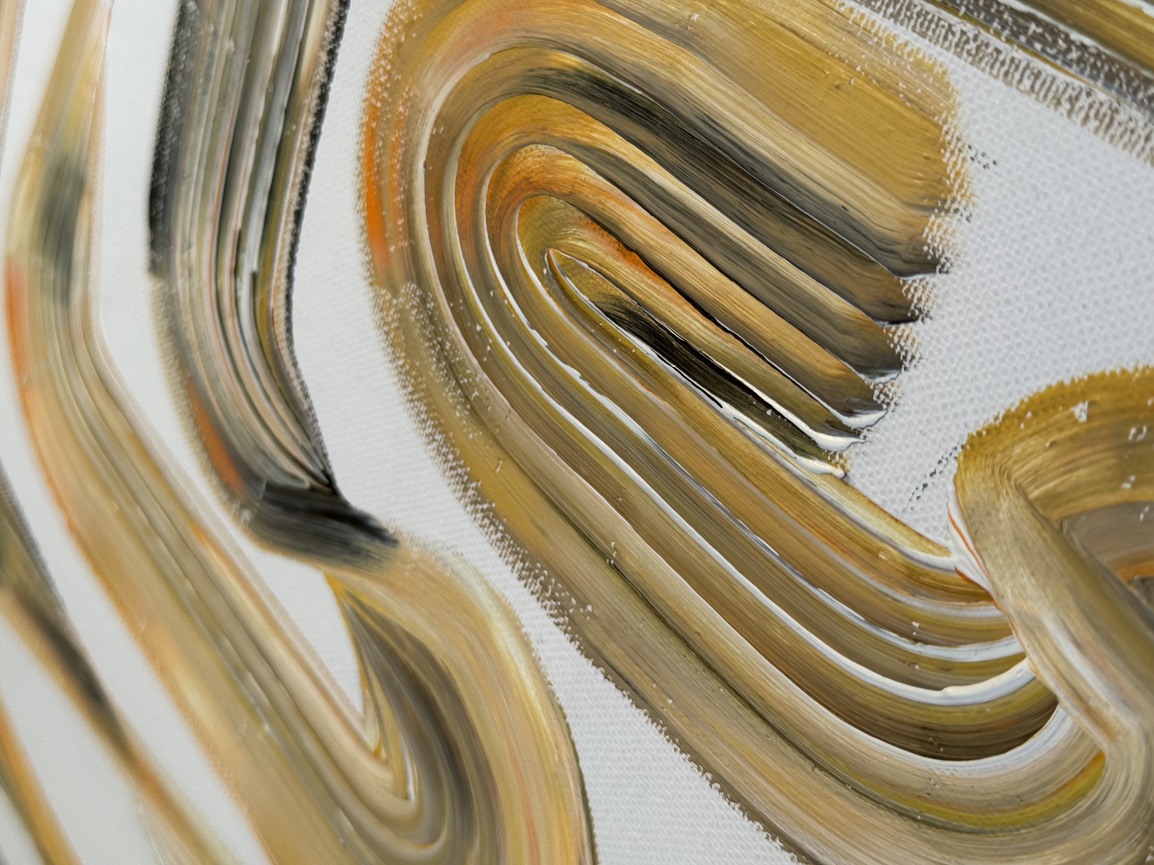Lineage Blanc / 03, surface detail, Acrylic on canvas, 50 x 70 cm, 2026