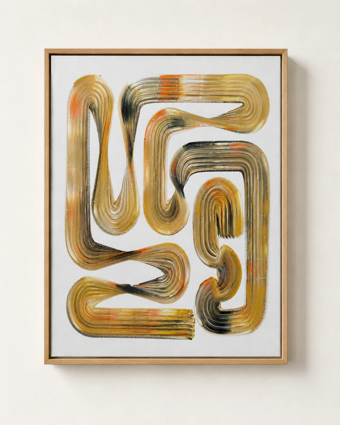 Lineage Blanc / 03, Acrylic on canvas, 50 x 70 cm, 2026