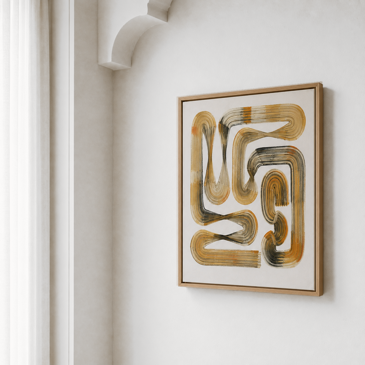 Lineage Blanc / 03, interior view, Acrylic on canvas, 50 x 70 cm, 2026