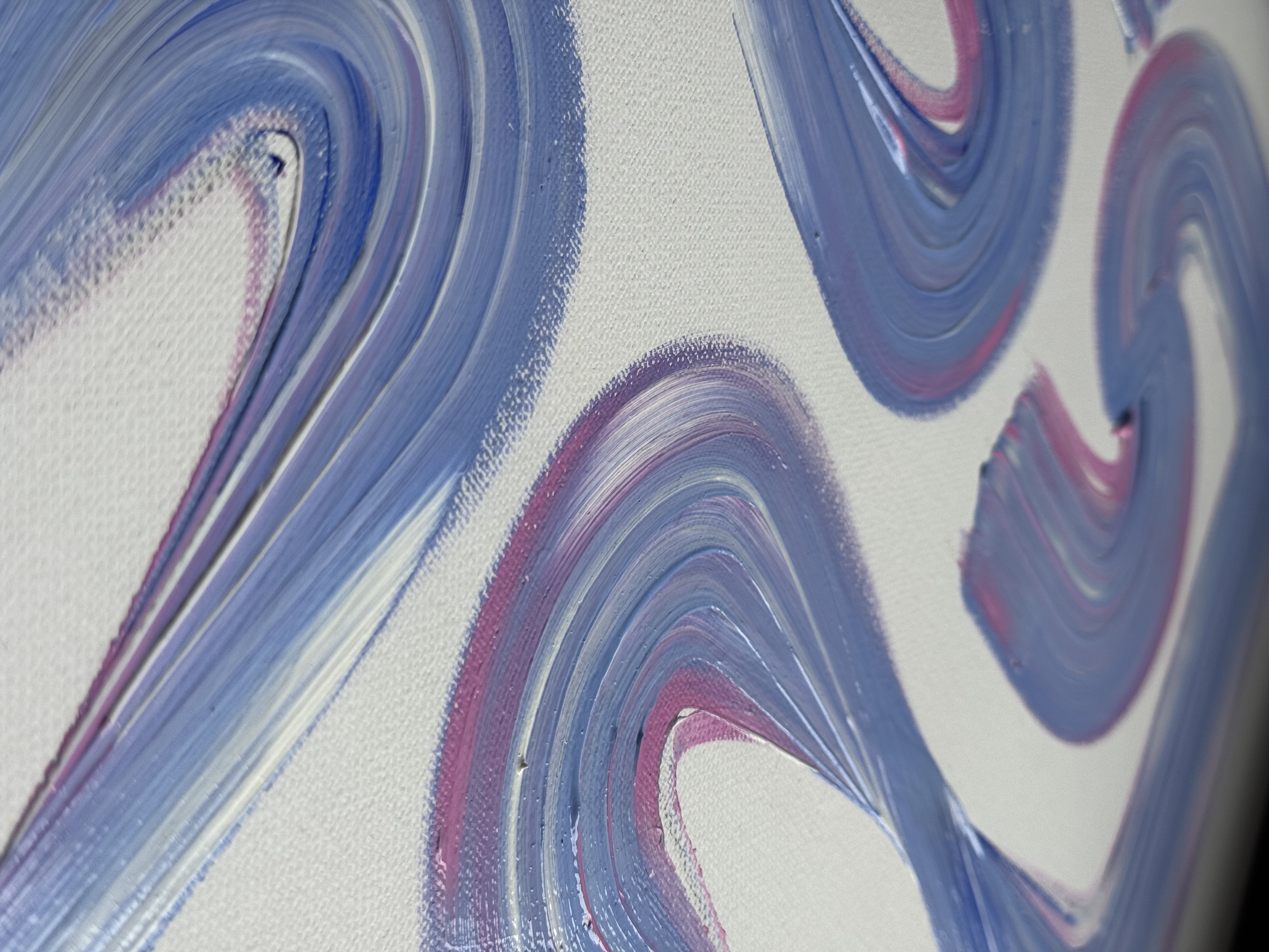 Lineage Blanc / 04, surface detail, Acrylic on canvas, 50 x 70 cm, 2026