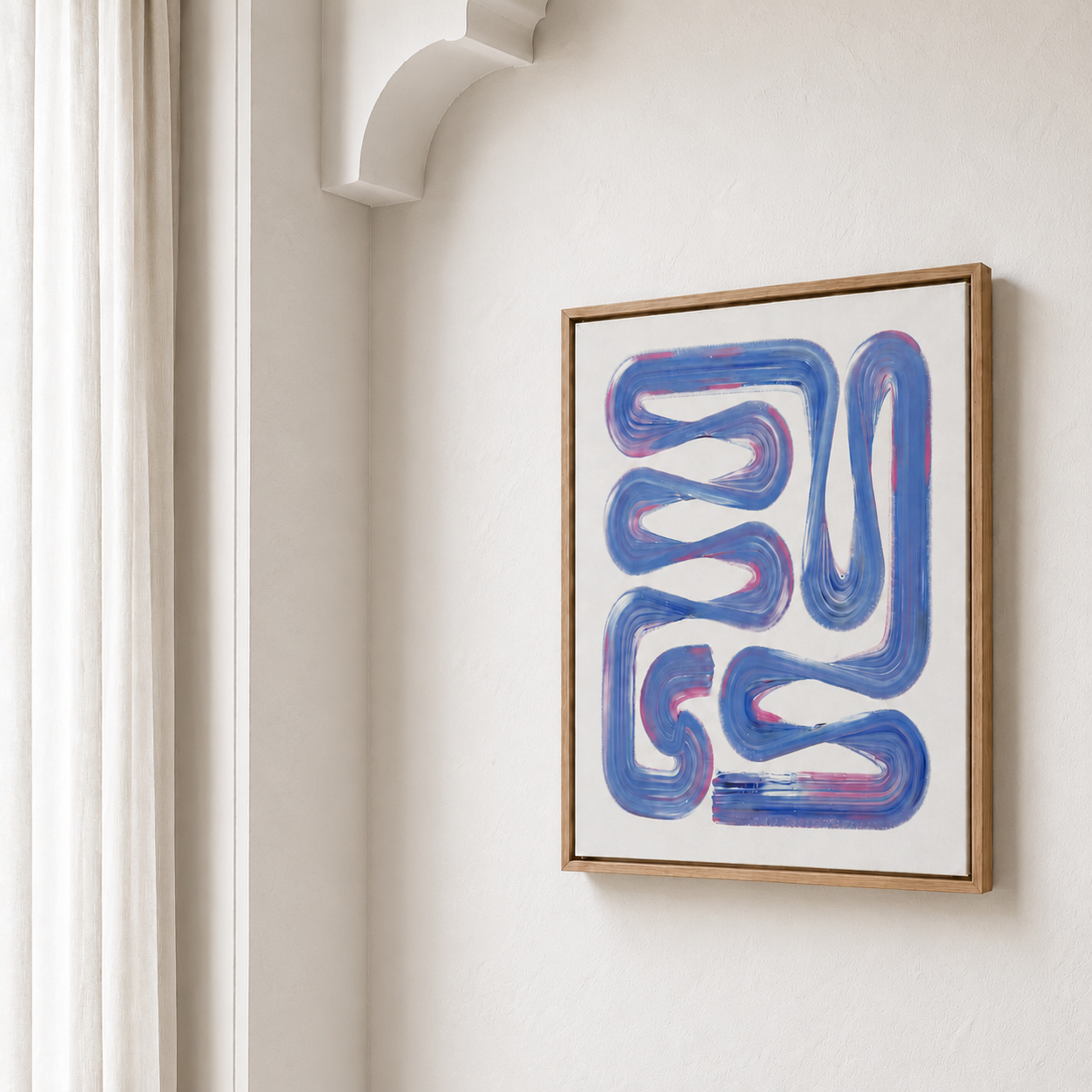 Lineage Blanc / 04, interior view, Acrylic on canvas, 50 x 70 cm, 2026