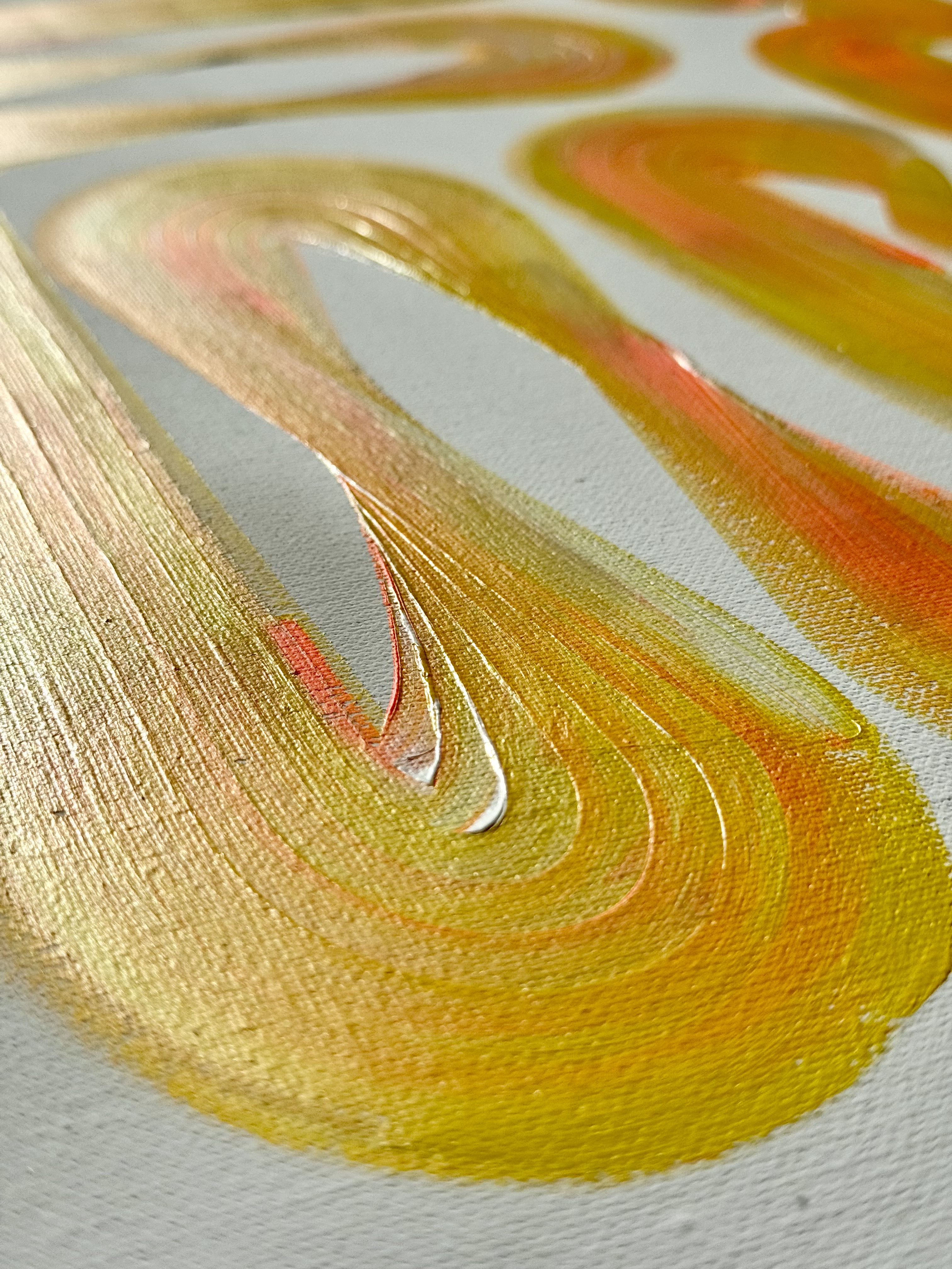 Lineage Blanc / 06, surface detail, Acrylic on canvas, 50 x 70 cm, 2026