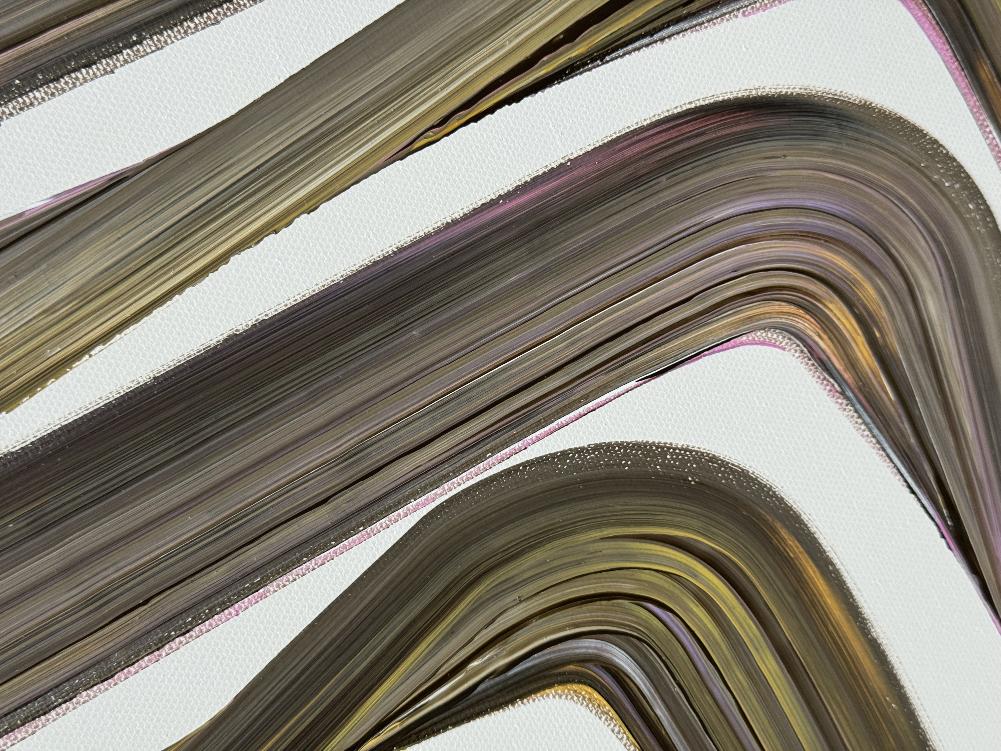 Lineage Blanc / 07, surface detail, Acrylic on canvas, 50 x 70 cm, 2026