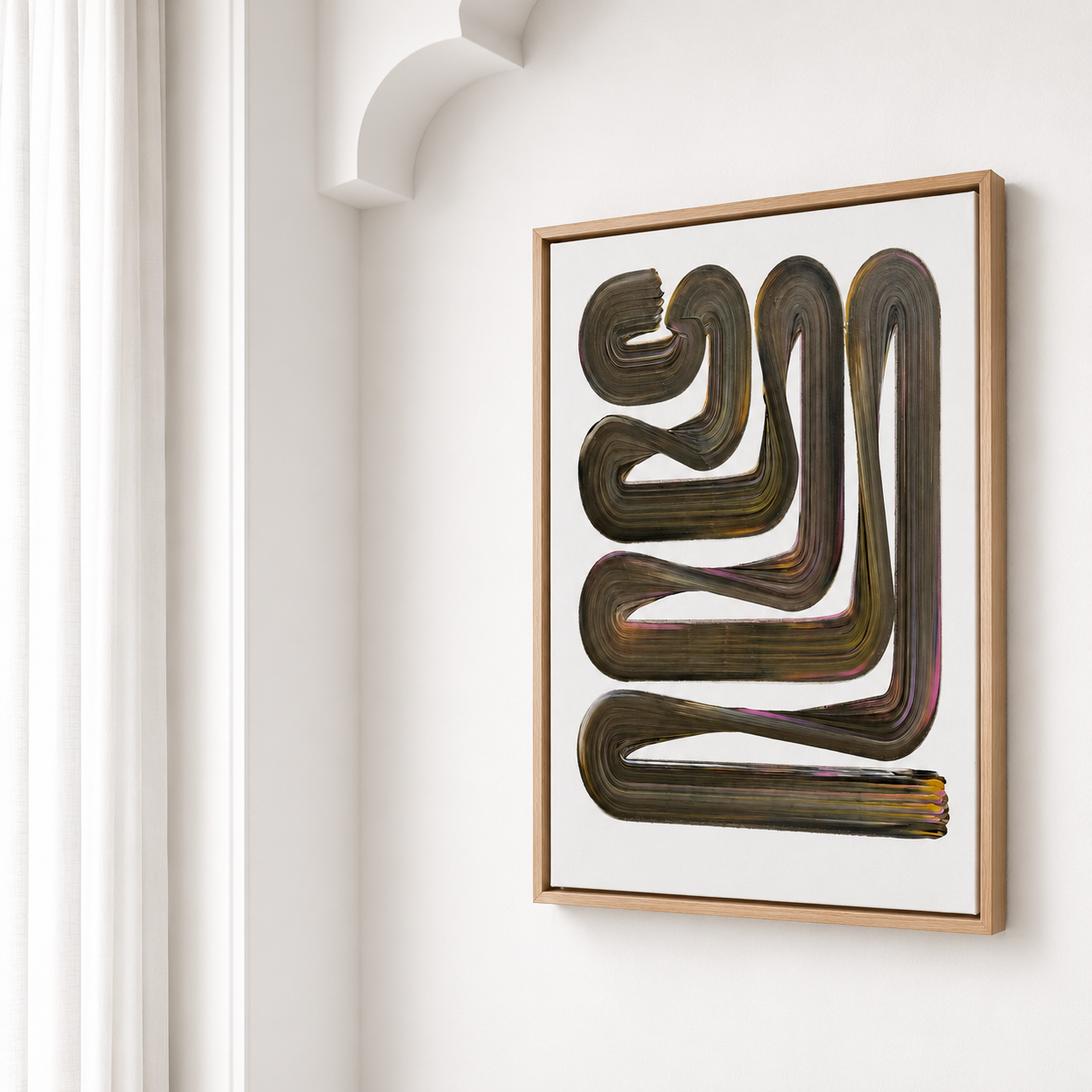 Lineage Blanc / 07, interior view, Acrylic on canvas, 50 x 70 cm, 2026