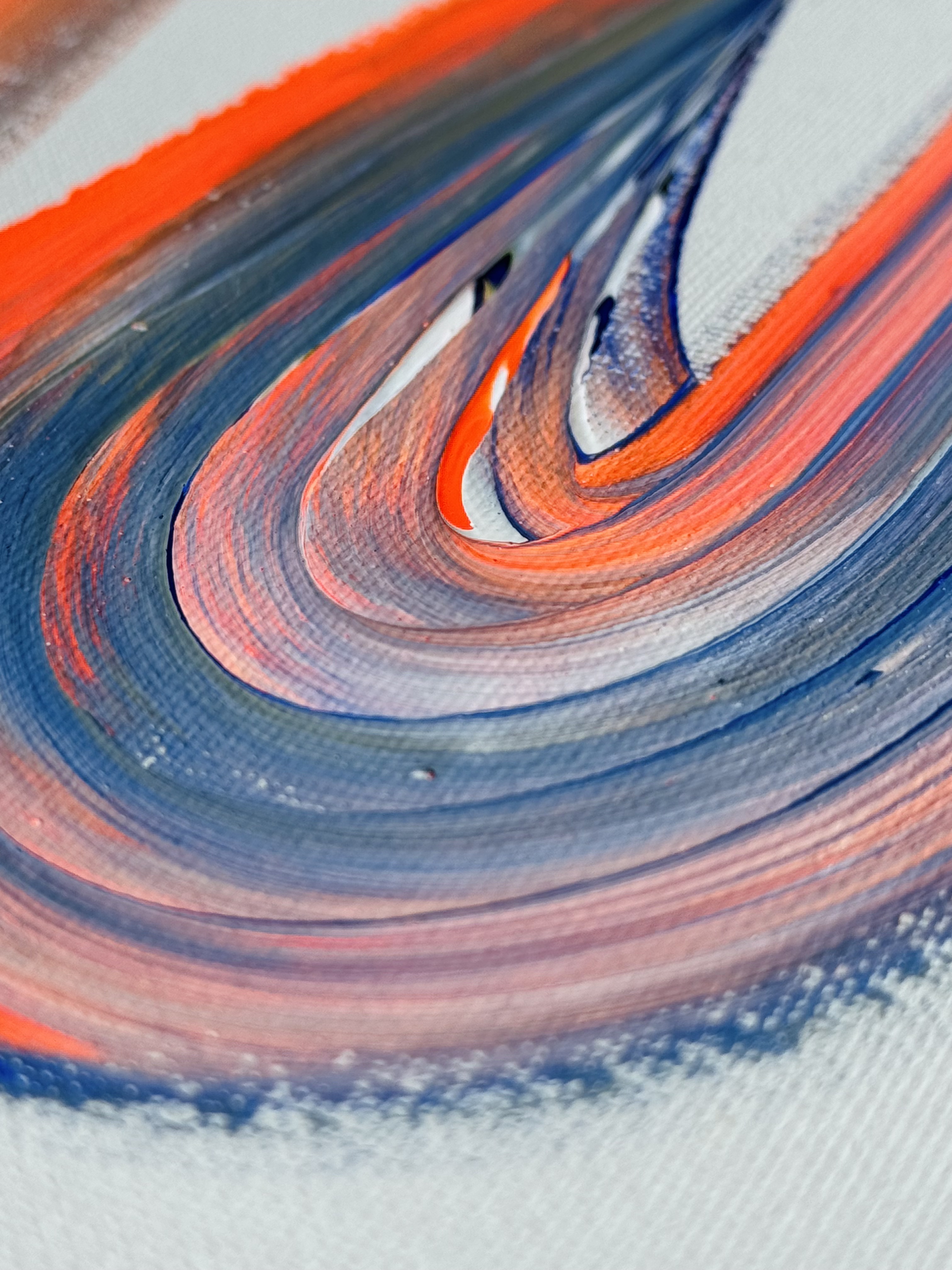 Lineage Blanc / 09, surface detail, Acrylic on canvas, 50 x 70 cm, 2026
