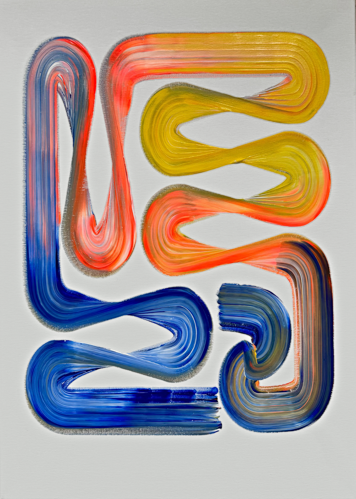 Lineage Blanc / 09, full artwork, Acrylic on canvas, 50 x 70 cm, 2026