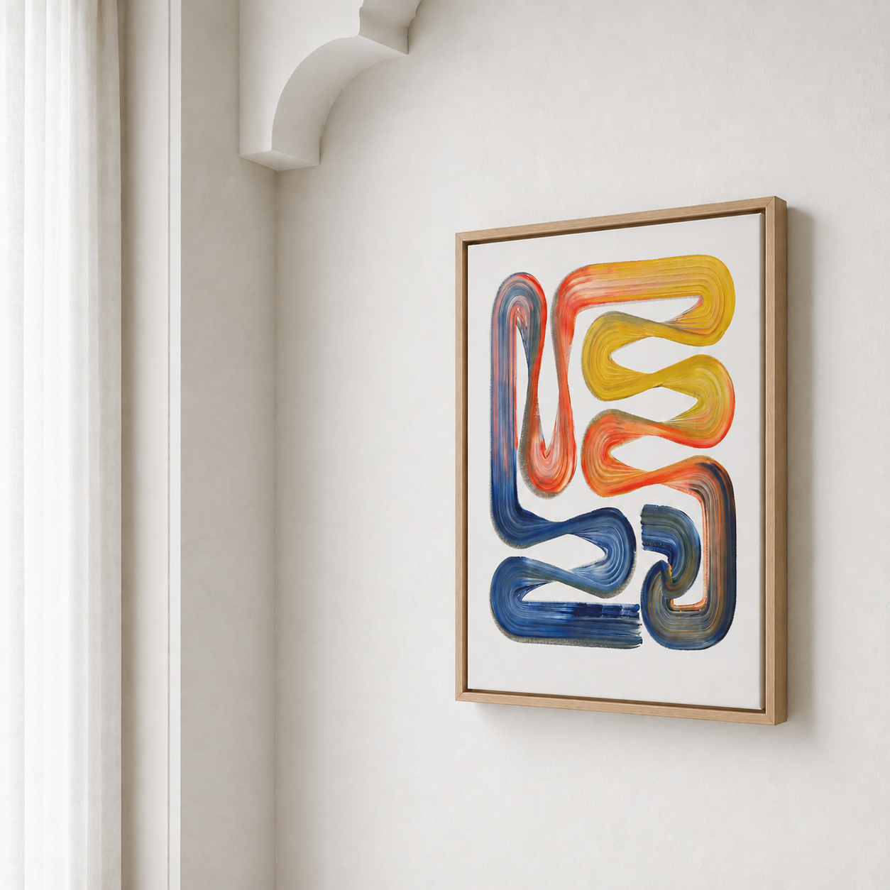 Lineage Blanc / 09, interior view, Acrylic on canvas, 50 x 70 cm, 2026