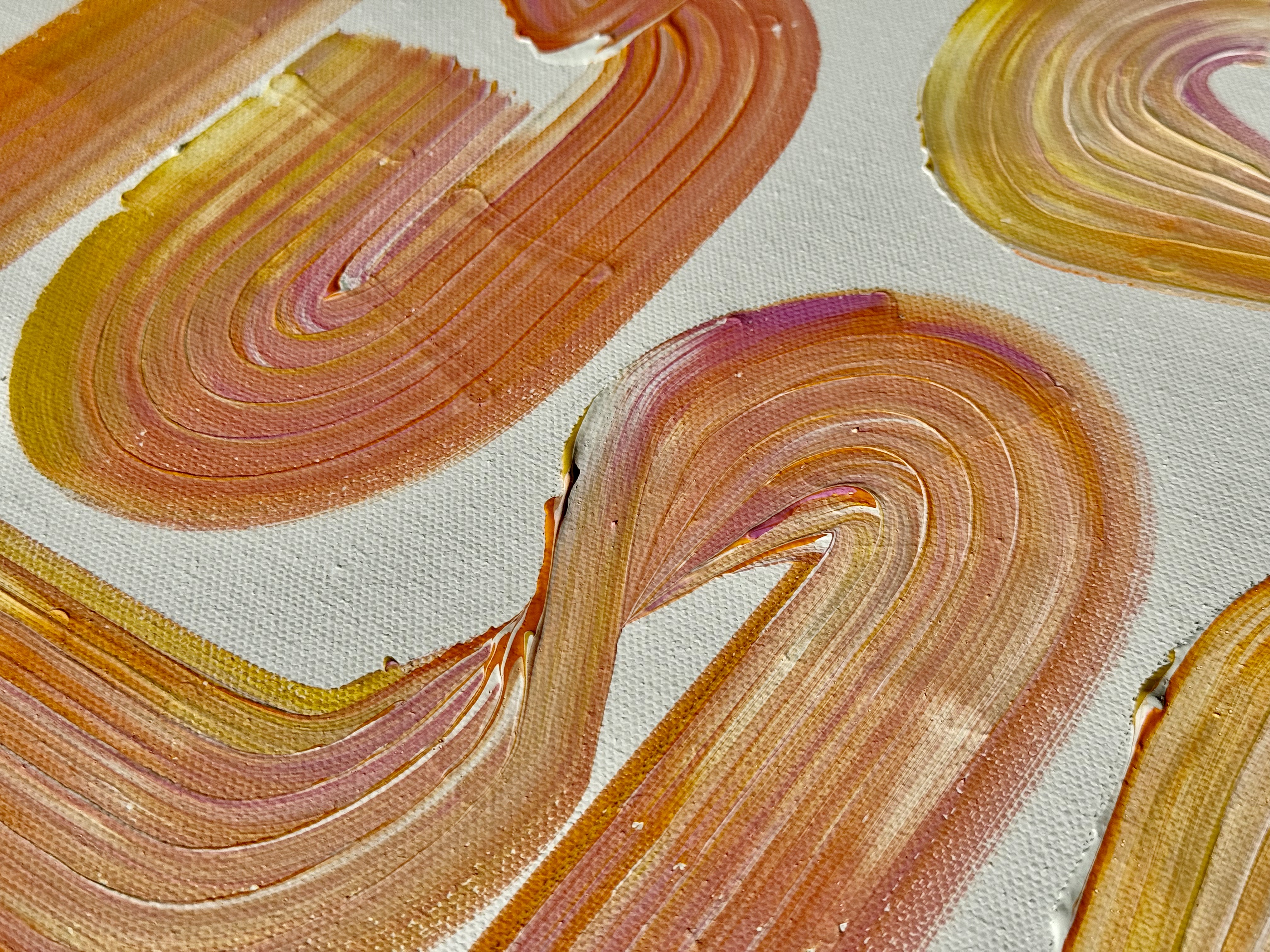 Lineage Blanc / 10, surface detail, Acrylic on canvas, 50 x 70 cm, 2026