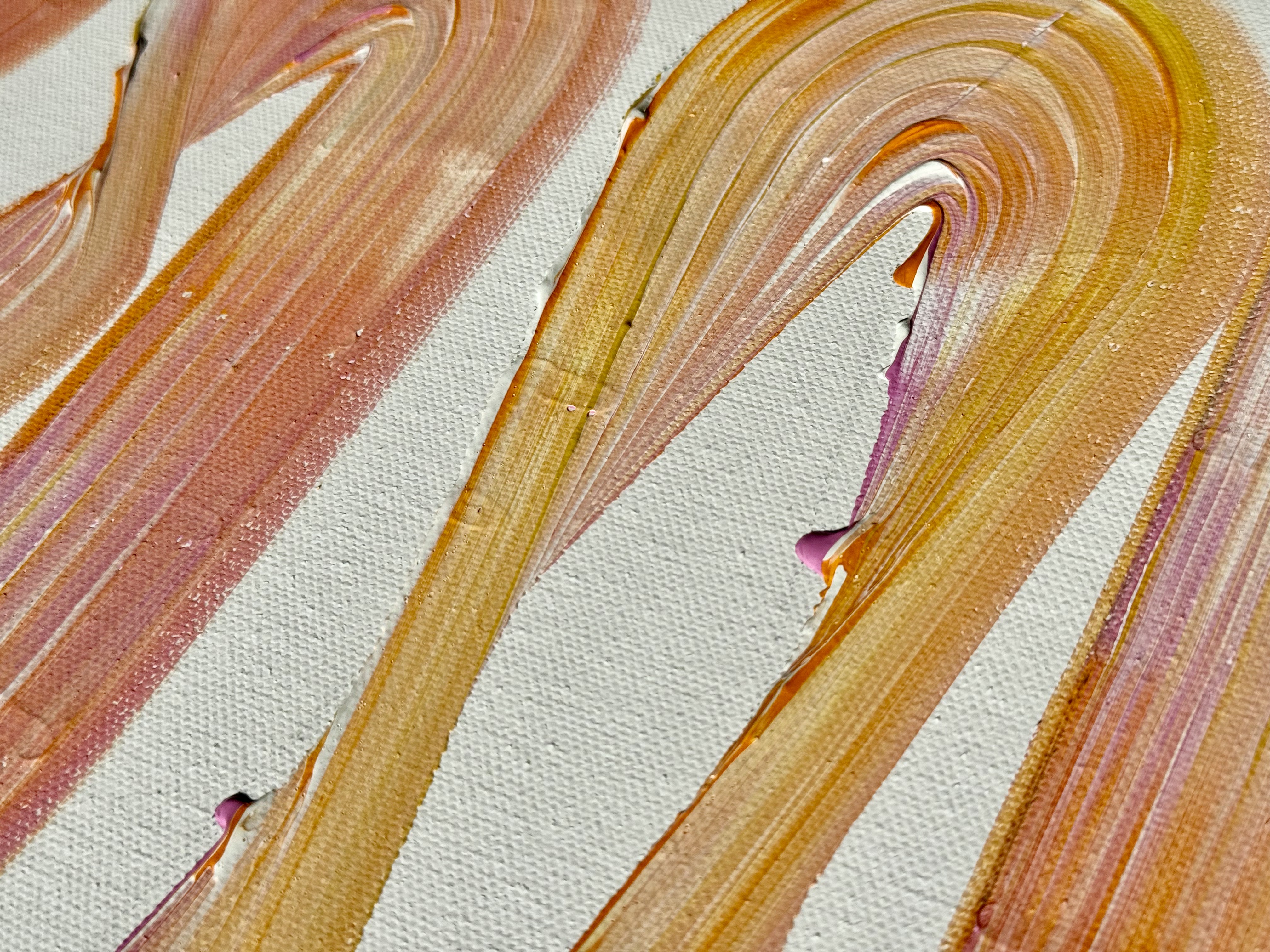 Lineage Blanc / 10, surface detail, Acrylic on canvas, 50 x 70 cm, 2026